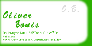 oliver bonis business card